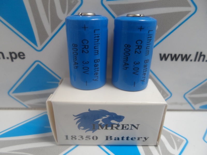 CR2       Batería Lithium 3 Volt, 800mAh, Recargable